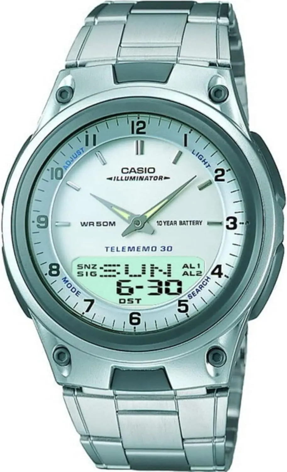 Casio AW80 Series | Mens Analog-Digital Watch | 50M Water Resistance | Multi Alarms | 100 SEC Stopwatch | Countdown Timer | World Map for World Time | LED Light | LC Display | 10 Year Battery