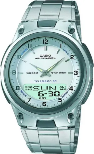 Casio AW80 Series | Mens Analog-Digital Watch | 50M Water Resistance | Multi Alarms | 100 SEC Stopwatch | Countdown Timer | World Map for World Time | LED Light | LC Display | 10 Year Battery