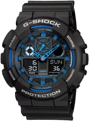 Casio Men Digital Quartz Watch with Resin Strap GA-100-1A2DR, Black, Tamanho nico, Sporty