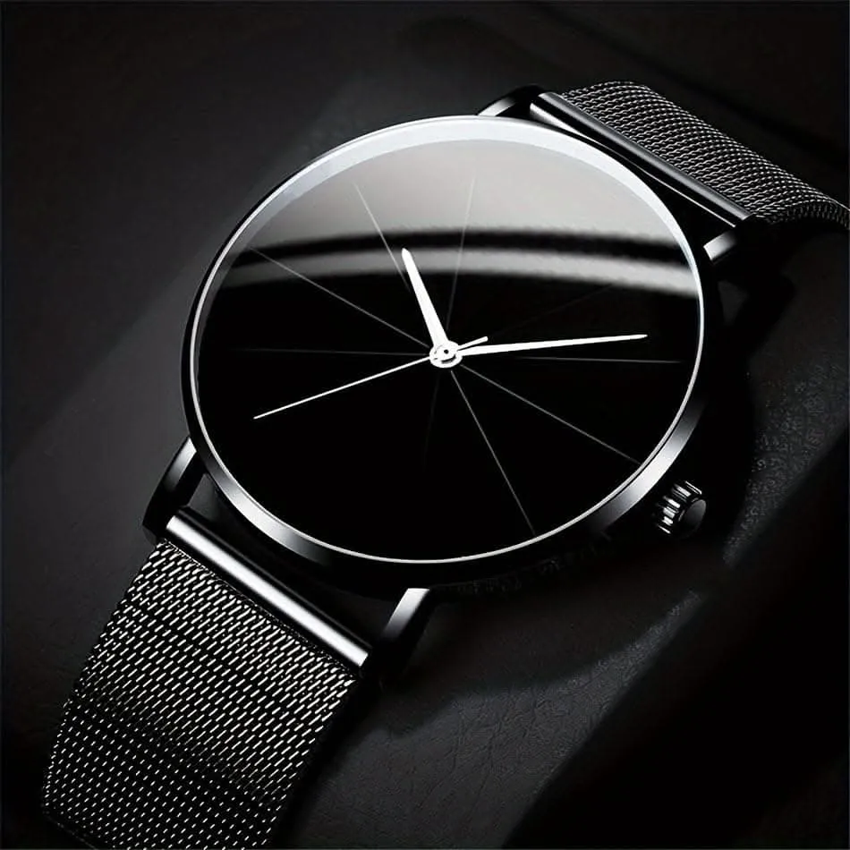 Casual Round Quartz Watch – Minimalist Fashion Analog