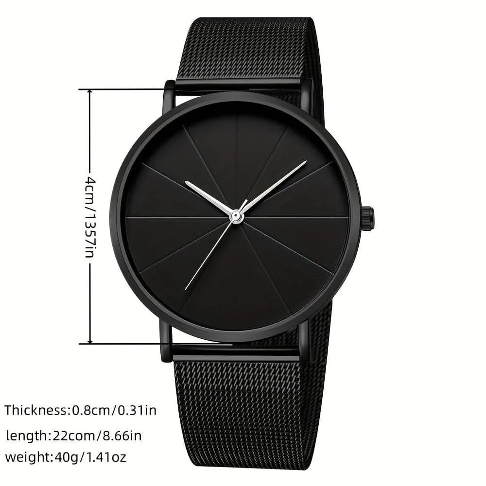 Casual Round Quartz Watch – Minimalist Fashion Analog