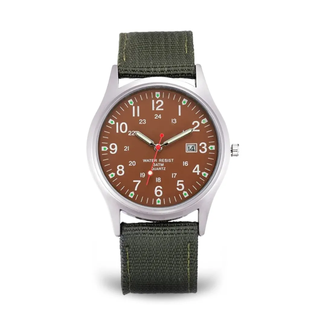 Casual Wristwatch with Military-Inspired Design