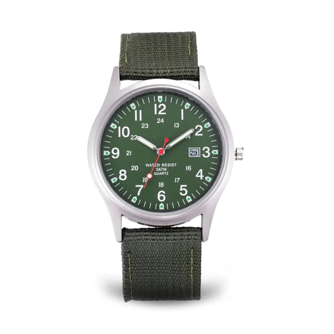 Casual Wristwatch with Military-Inspired Design