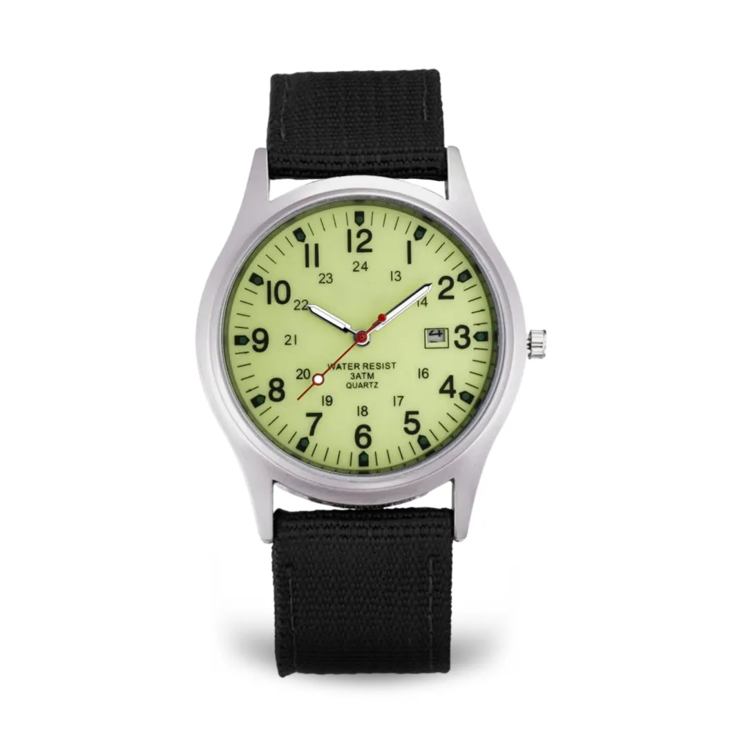 Casual Wristwatch with Military-Inspired Design