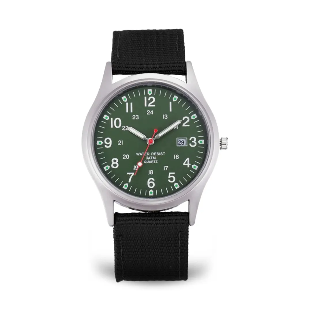 Casual Wristwatch with Military-Inspired Design