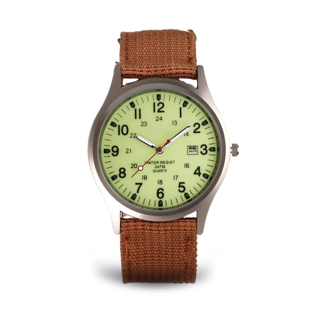 Casual Wristwatch with Military-Inspired Design