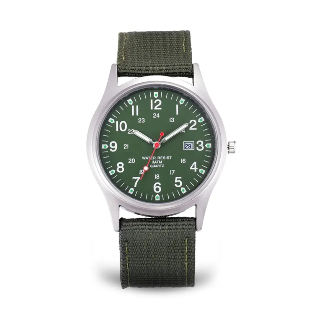 Casual Wristwatch with Military-Inspired Design