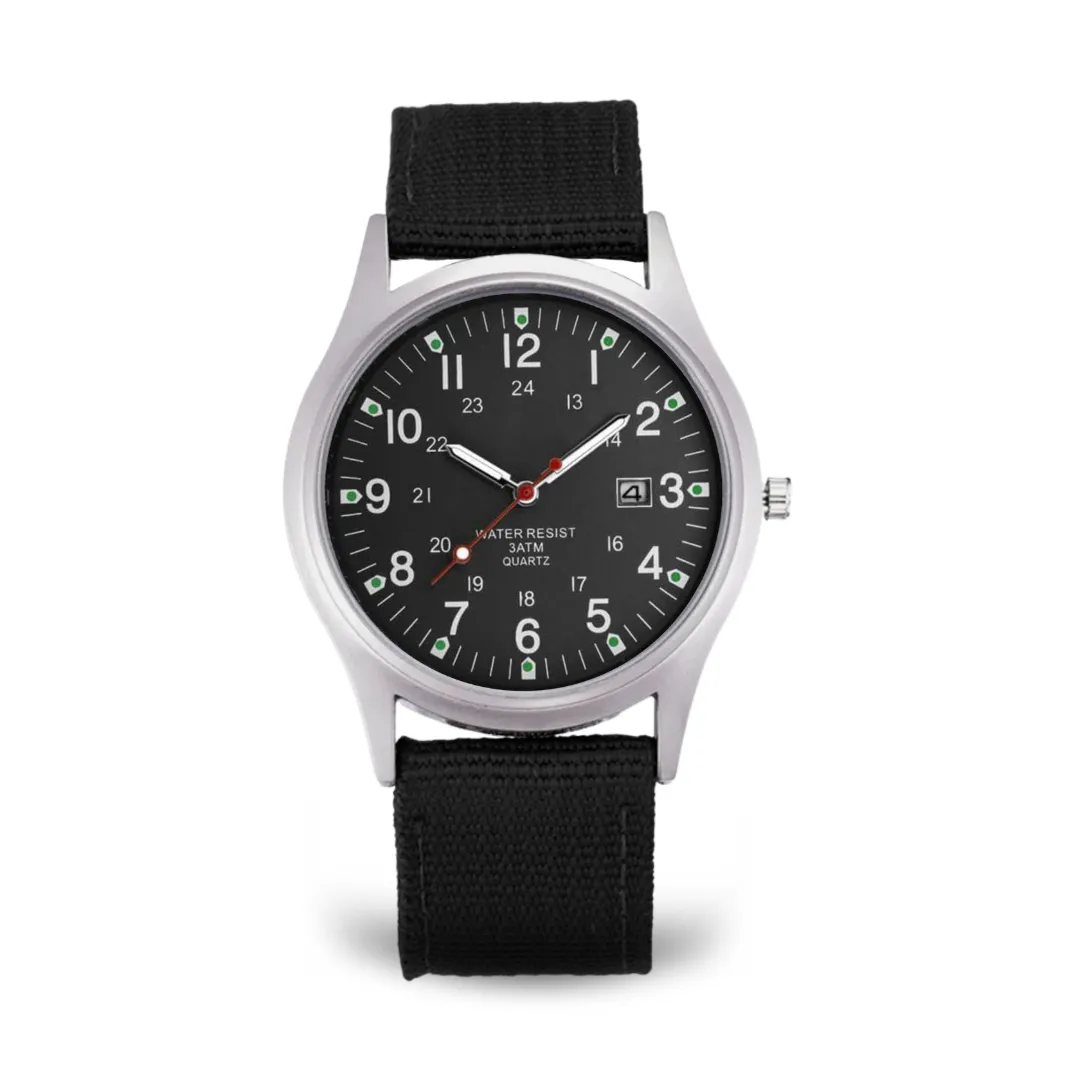 Casual Wristwatch with Military-Inspired Design