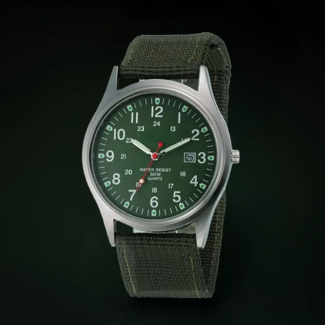 Casual Wristwatch with Military-Inspired Design