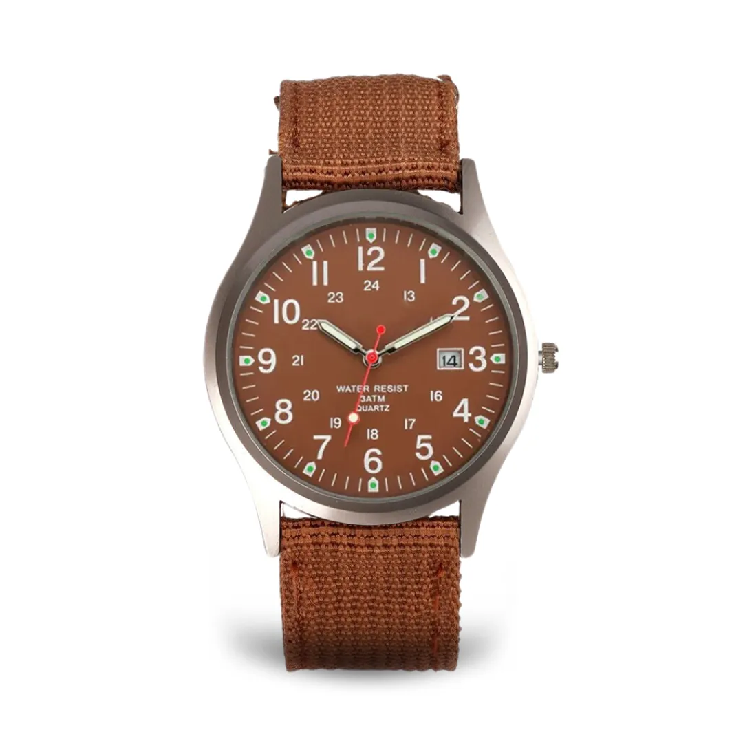 Casual Wristwatch with Military-Inspired Design
