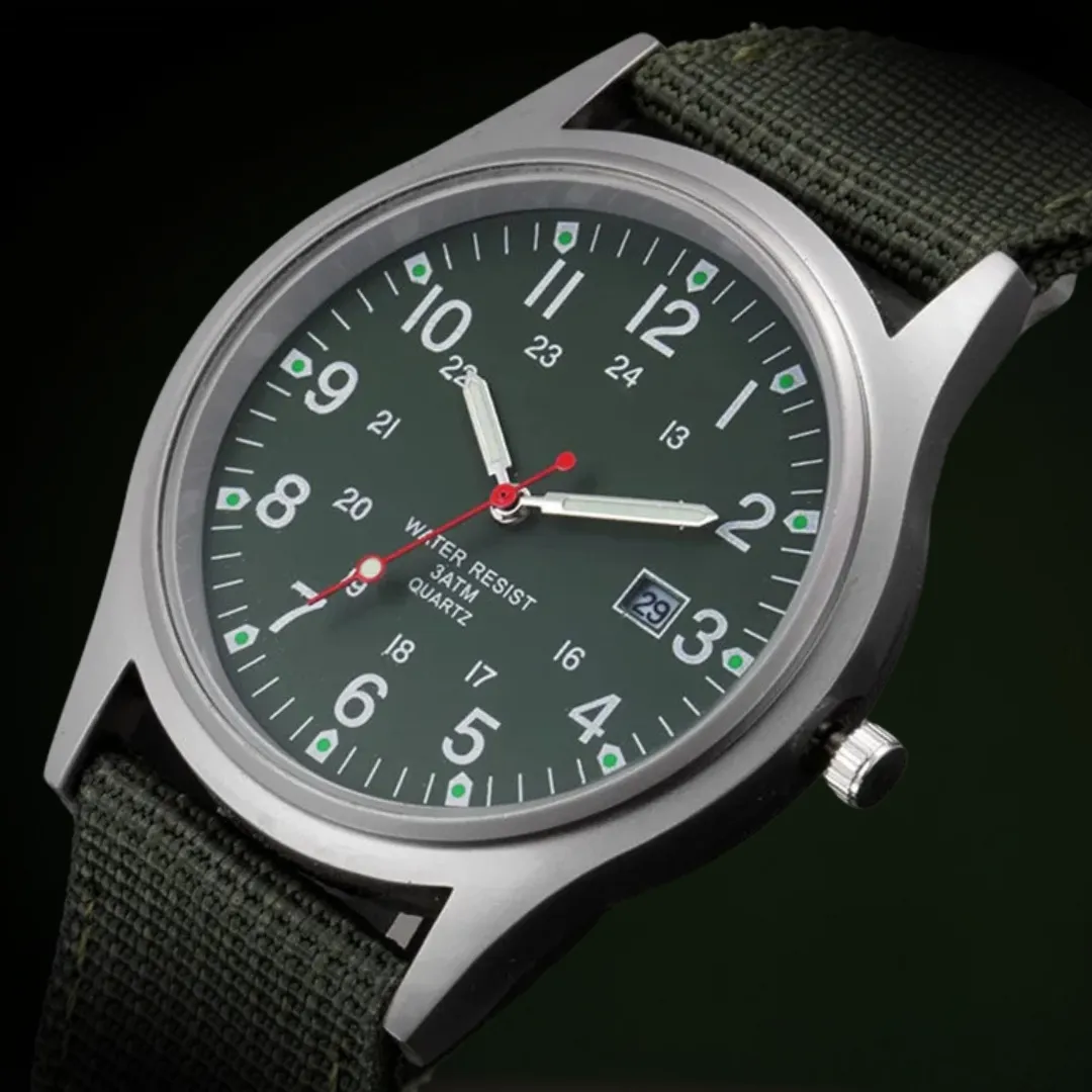 Casual Wristwatch with Military-Inspired Design