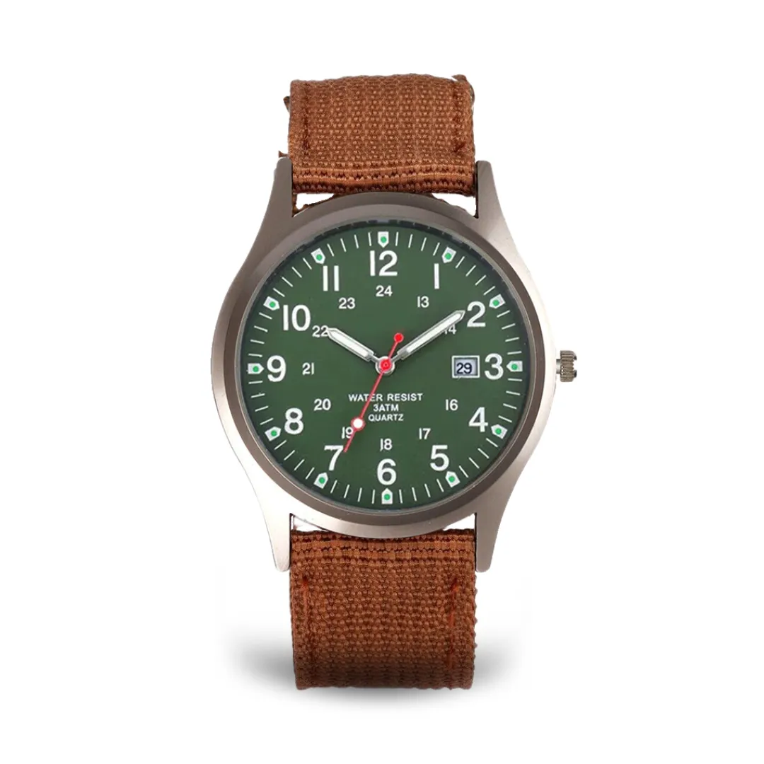 Casual Wristwatch with Military-Inspired Design
