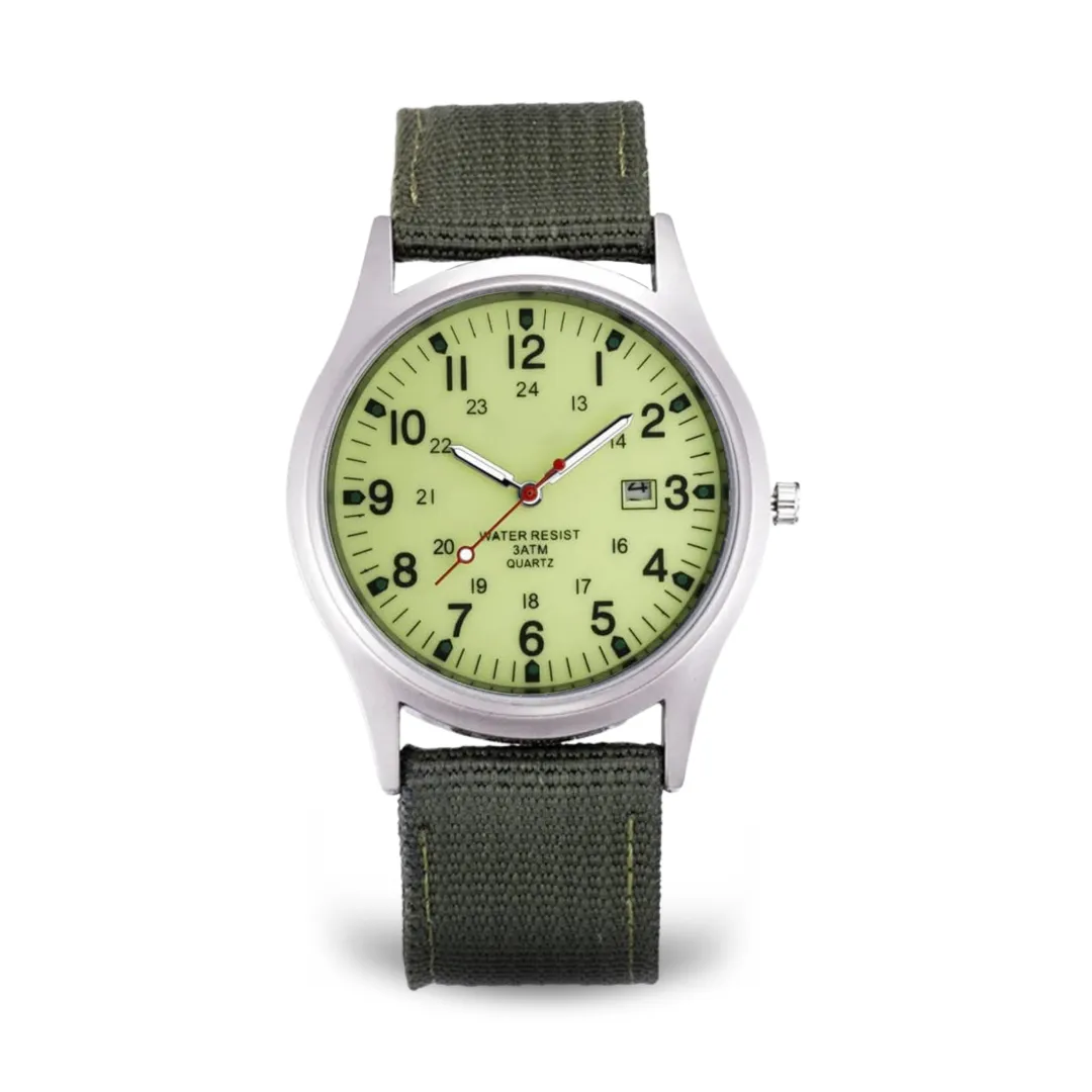 Casual Wristwatch with Military-Inspired Design