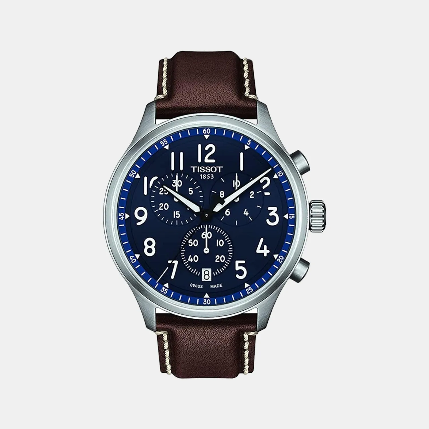 Chrono Xl Men's Blue Chronograph Leather Watch T1166171604200