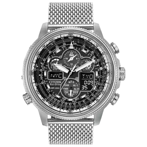 CITIZEN MEN ECO WR200 SS BRAC BLCK