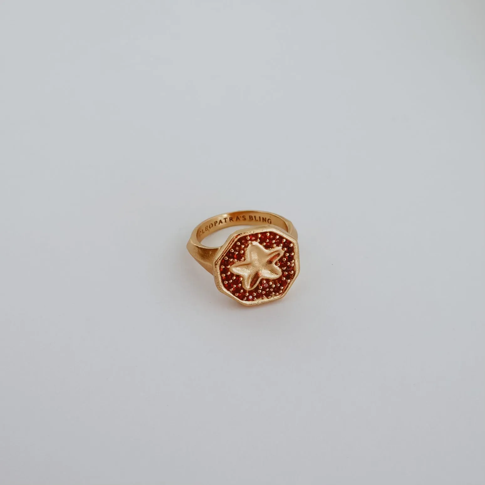 CLEOPATRA'S BLING ENDYMION RING: RED