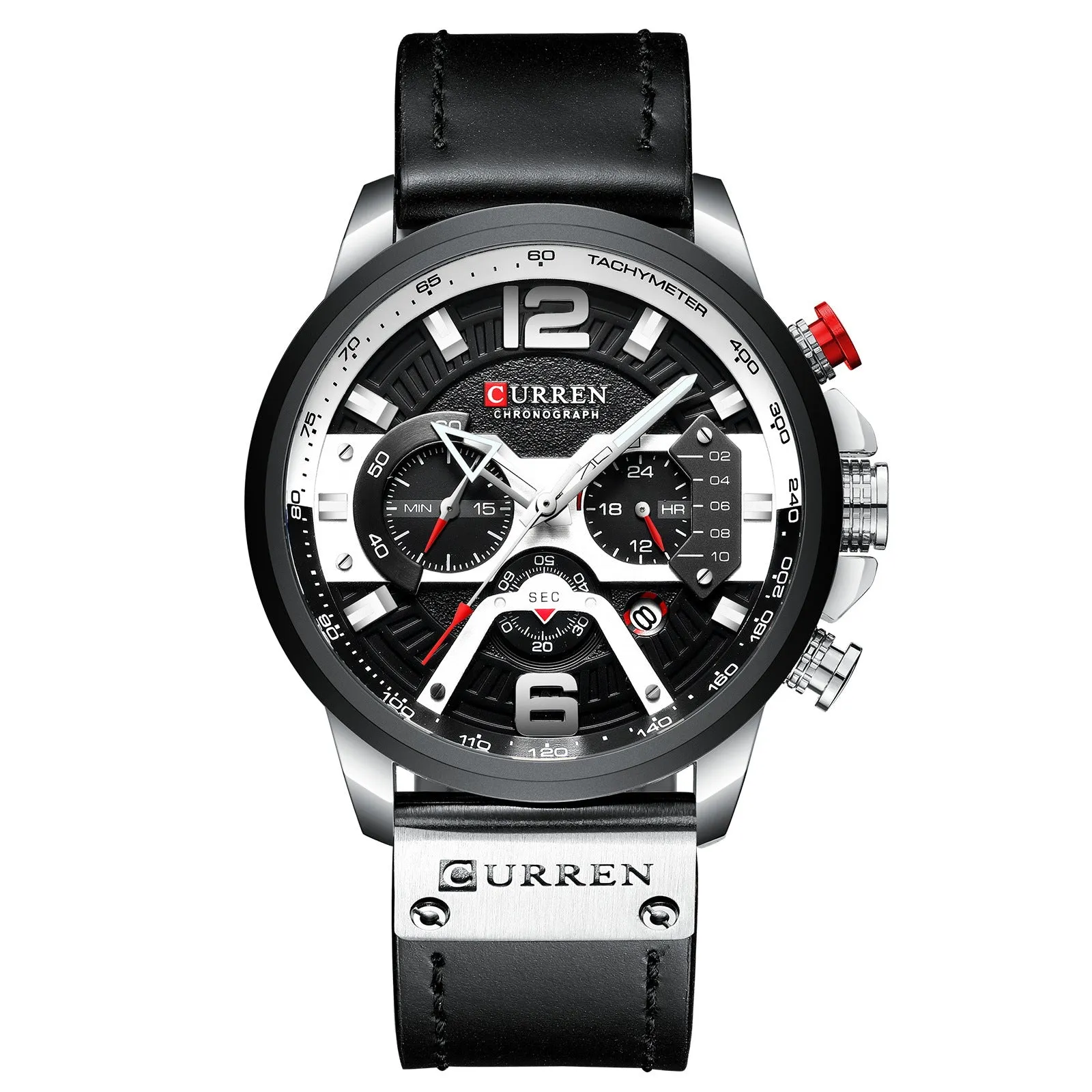 CURREN Casual Sport Men Watches Quartz Analog Calendar Leather Wristwatch