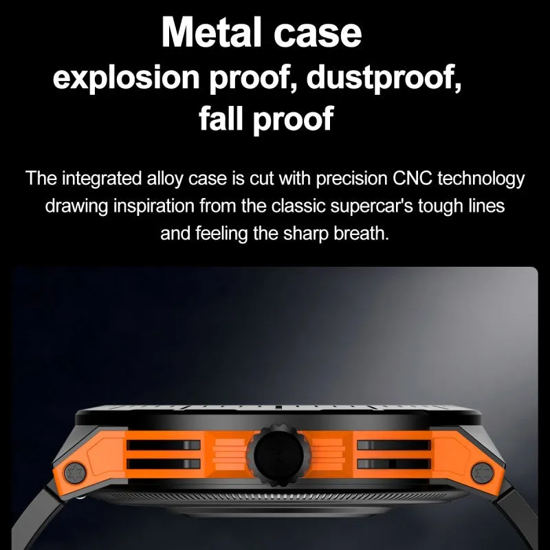 DaTeoy RuggedTrail - 1.43" AMOLED Display, Bluetooth Call, 24/7 Health Monitoring, Multi-Sport Modes, IP68 Waterproof, 7 Days Long Battery Life