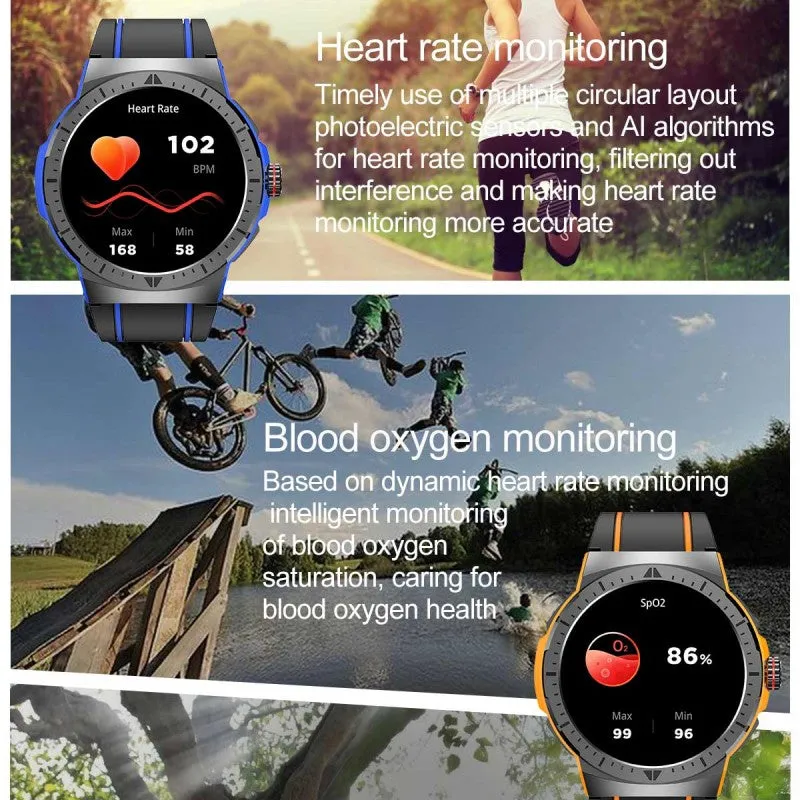 DaTeoy RuggedTrail - 1.43" AMOLED Display, Bluetooth Call, 24/7 Health Monitoring, Multi-Sport Modes, IP68 Waterproof, 7 Days Long Battery Life