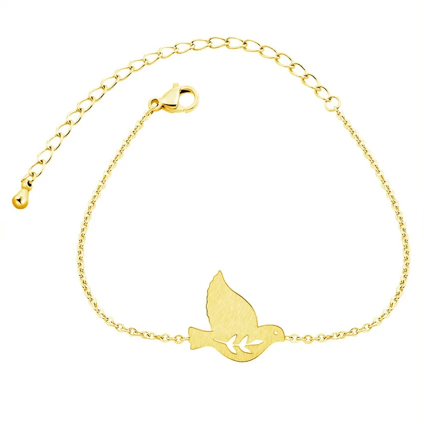 Design Flying Birds Charm Bracelets Peace Dove