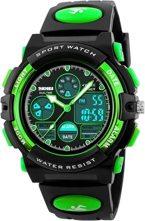 eYotto Kids Sports Watch Waterproof Boys Multi-Function Analog Digital Wristwatch LED Alarm Stopwatch