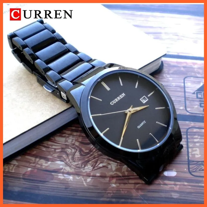 Fashion Simple Watch Slim Steel Strap Waterproof Watch For Men | Quartz Stainless Steel Business Wrist Watches
