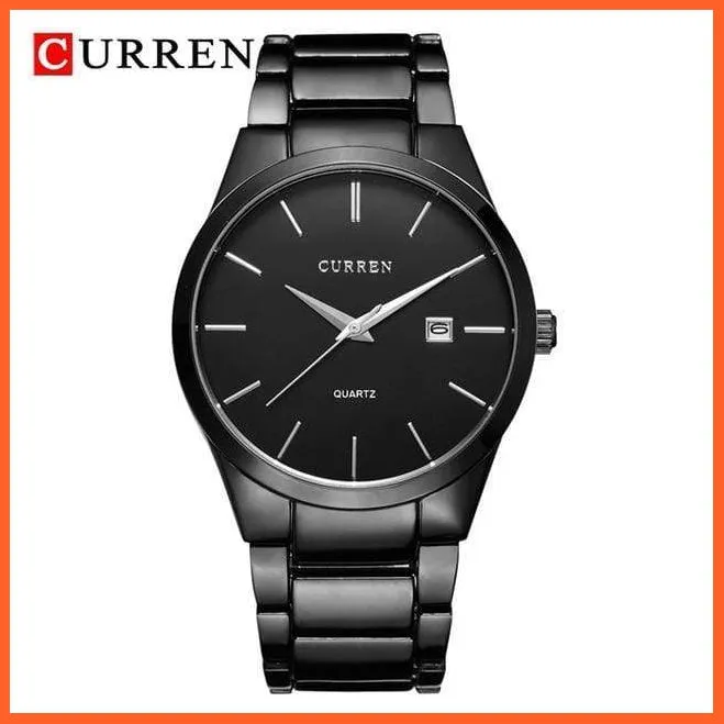 Fashion Simple Watch Slim Steel Strap Waterproof Watch For Men | Quartz Stainless Steel Business Wrist Watches