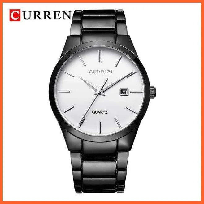 Fashion Simple Watch Slim Steel Strap Waterproof Watch For Men | Quartz Stainless Steel Business Wrist Watches