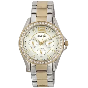 Fossil Women's ES3204 Riley Silver and Gold Tone Watch