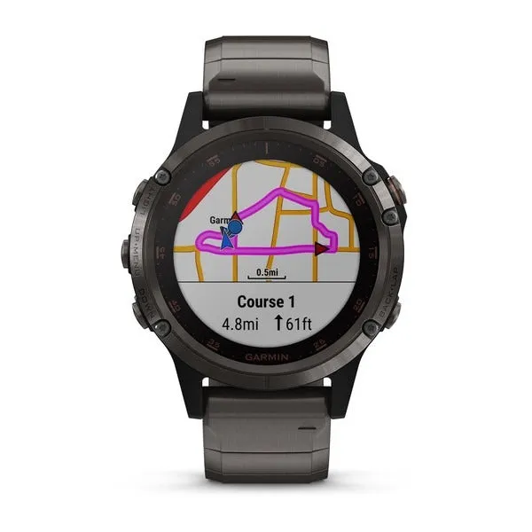 Garmin Fenix 5 Plus Sapphire Multisport GPS Smartwatch - Carbon Grey