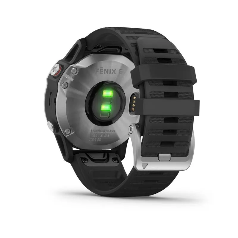 Garmin Fenix 6 Premium Multisport GPS Smartwatch - Silver With Black Band