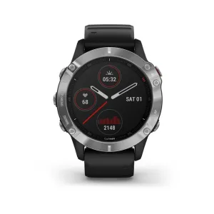Garmin Fenix 6 Premium Multisport GPS Smartwatch - Silver With Black Band