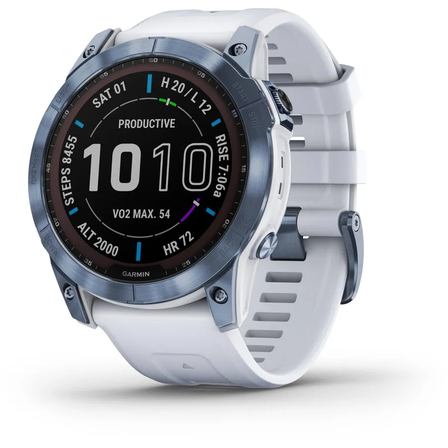 Garmin Fenix 7X Sapphire Solar Edition watch with GPS