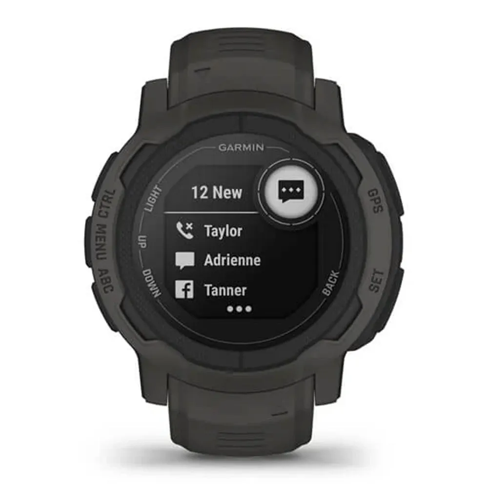 Garmin Instinct 2 - Standard Edition Graphite Silicone Band Smaller-Sized Multi-GNSS Support Watch - 010-02626-10