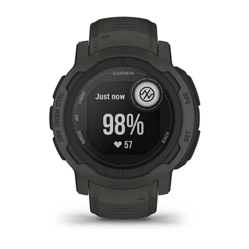 Garmin Instinct 2 - Standard Edition Graphite Silicone Band Smaller-Sized Multi-GNSS Support Watch - 010-02626-10