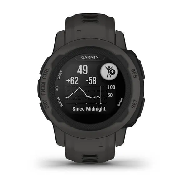 Garmin Instinct 2S - Standard Edition Graphite Smaller-Sized Multi-GNSS Support Watch - 010-02563-10