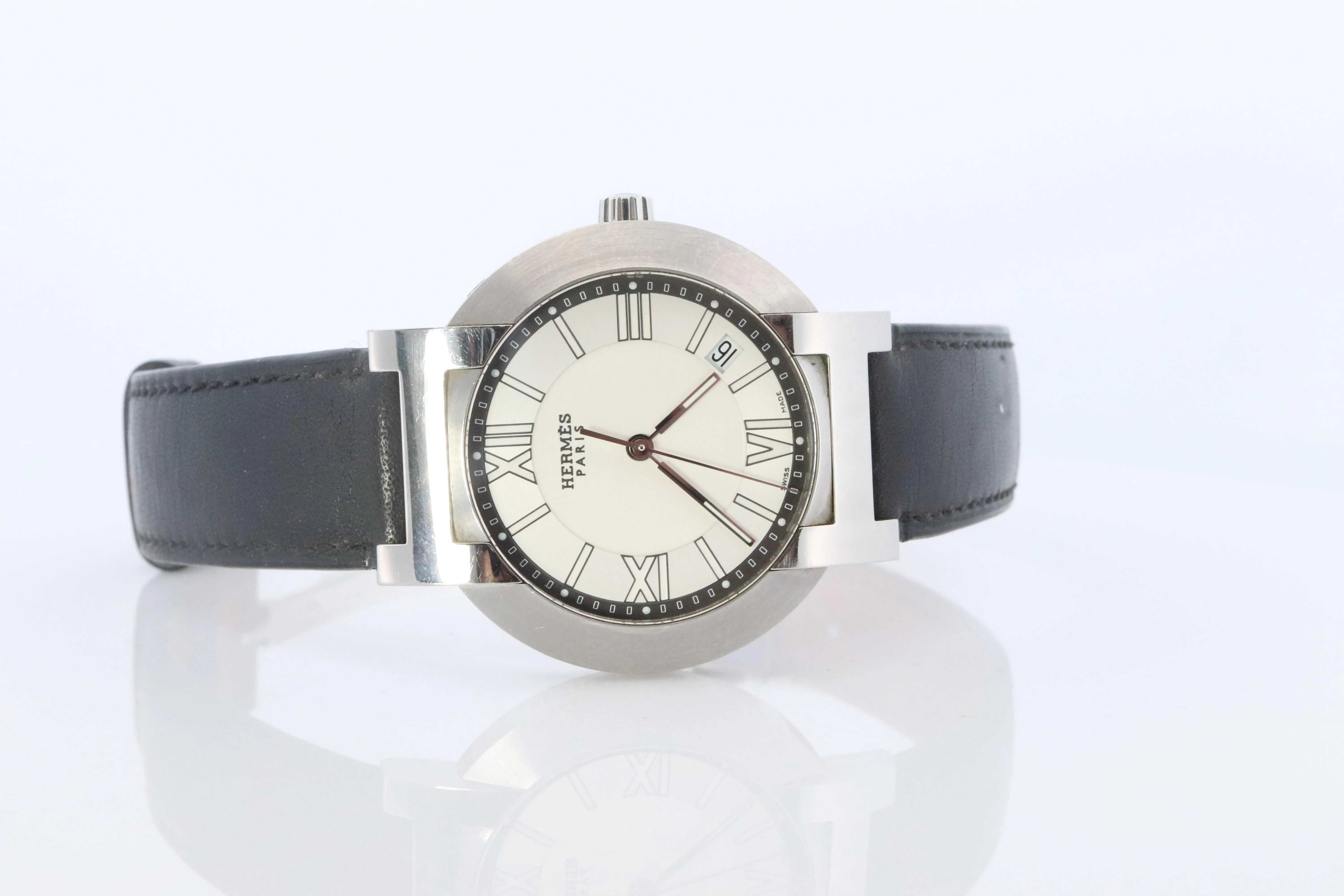 Genuine HERMES H1.710 Watch. Hermes Nomade Automatic Quartz Hybrid