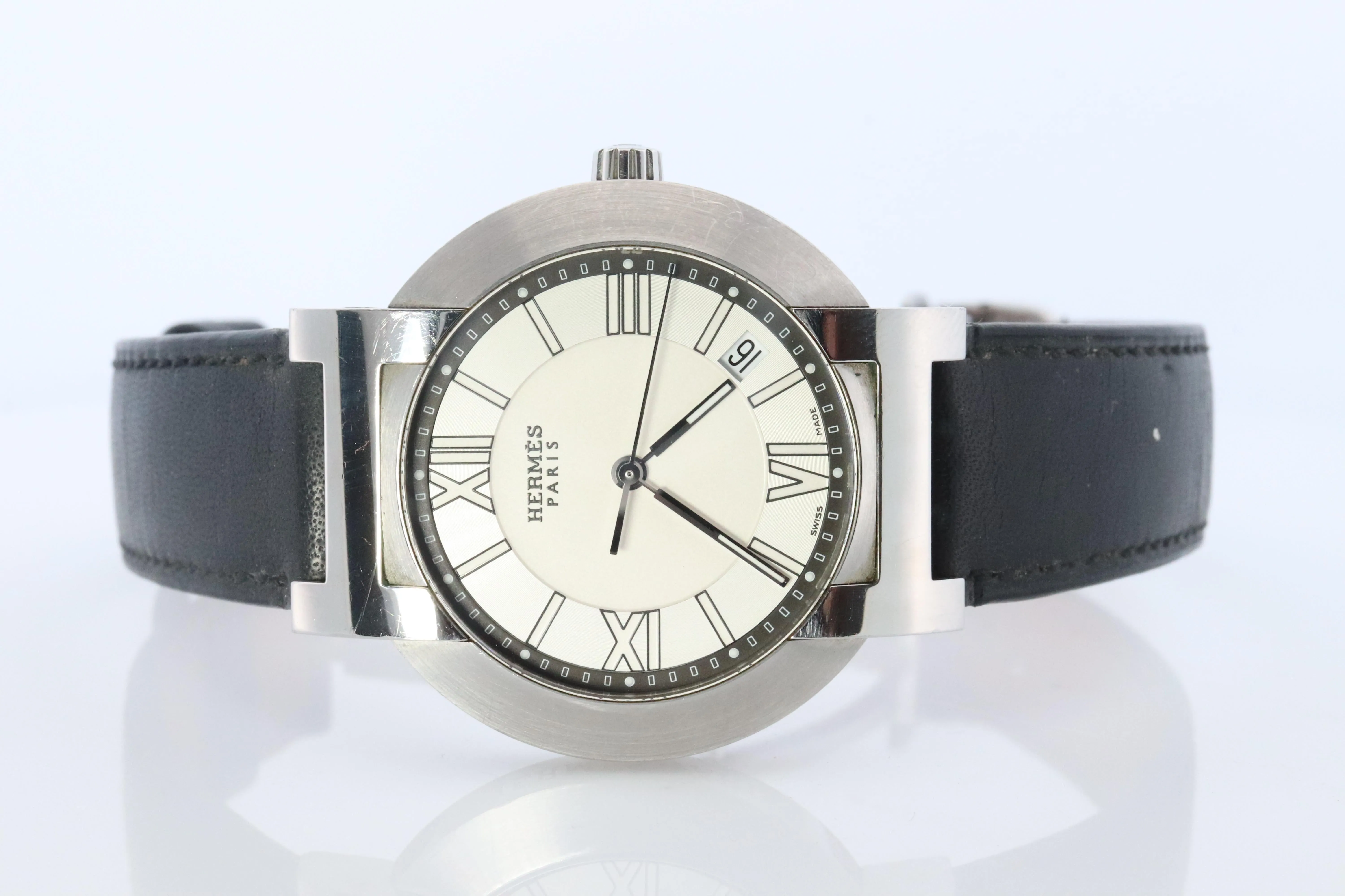Genuine HERMES H1.710 Watch. Hermes Nomade Automatic Quartz Hybrid