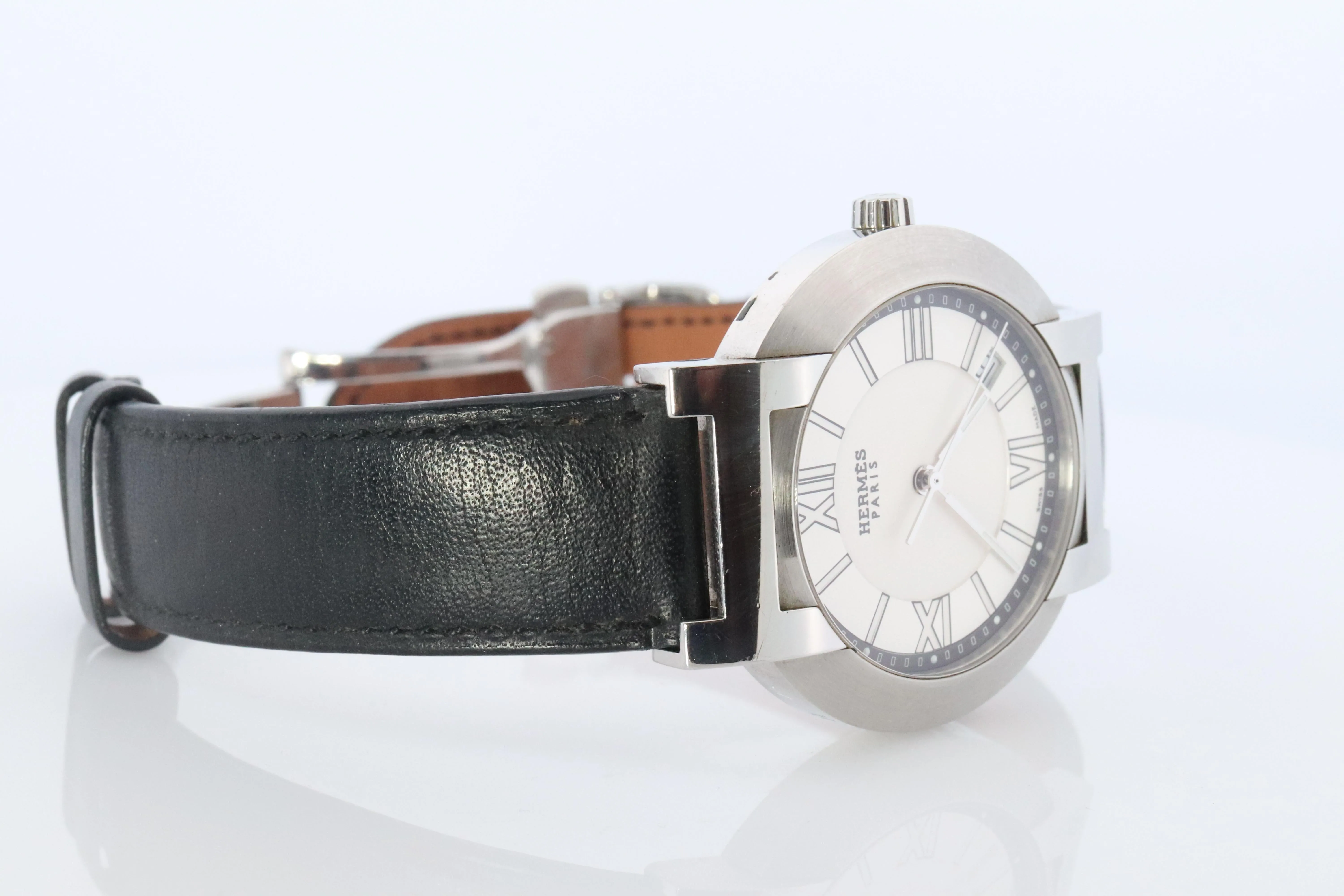 Genuine HERMES H1.710 Watch. Hermes Nomade Automatic Quartz Hybrid