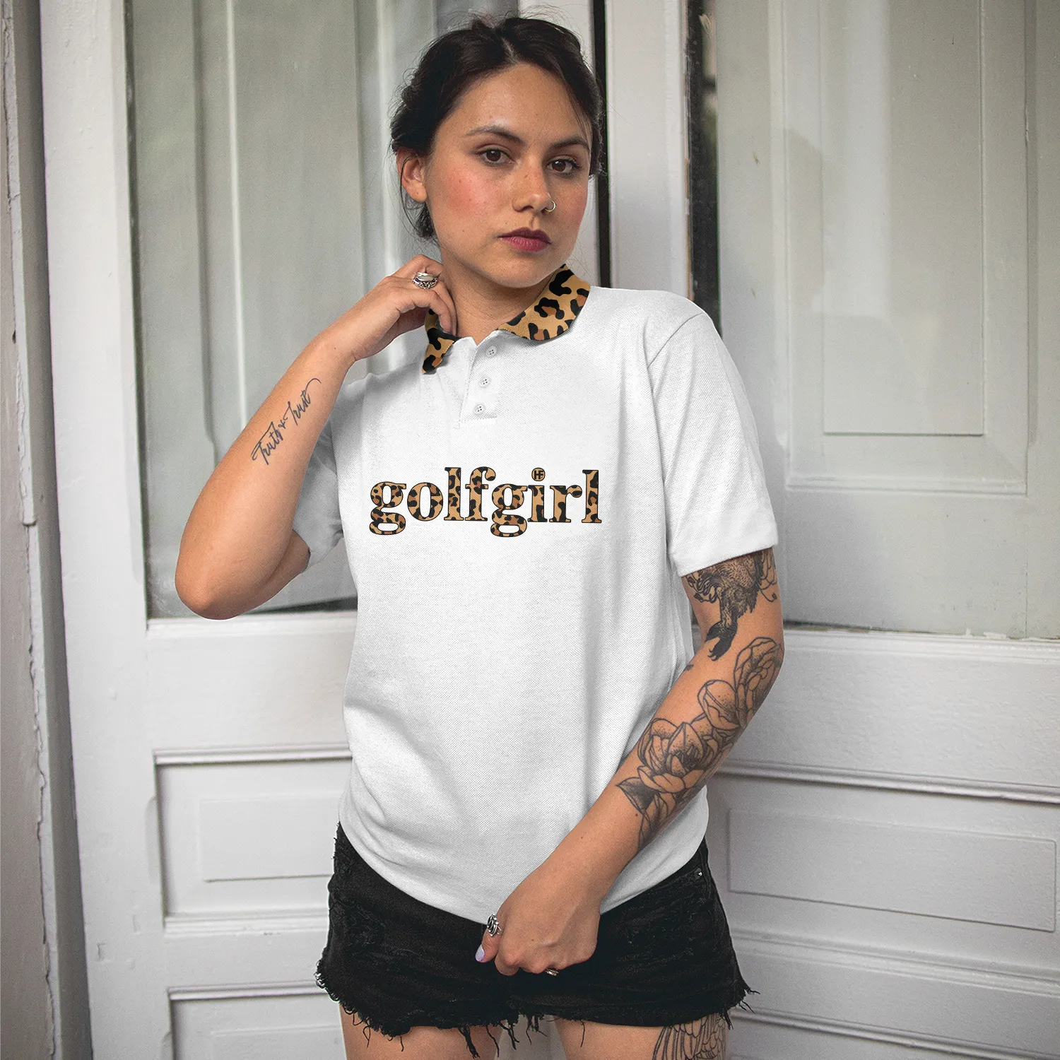 Golf Girl Eat Sleep Play Golf Short Sleeve Women Polo Shirt