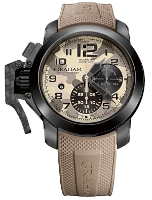 Graham Watch Chronofighter Oversize Black Arrow Farenheit Beige