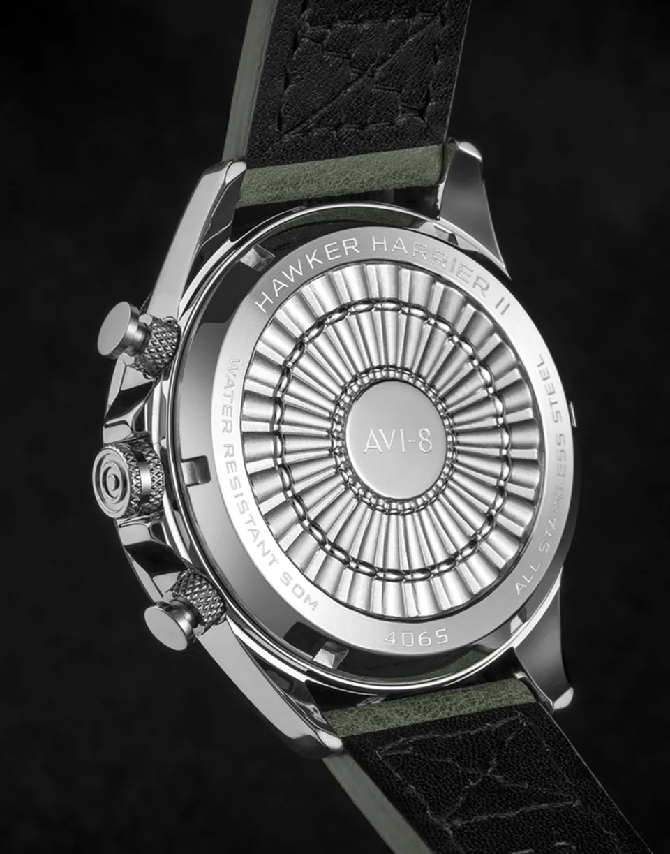 Green and Silver Hawker Harrier II Watch