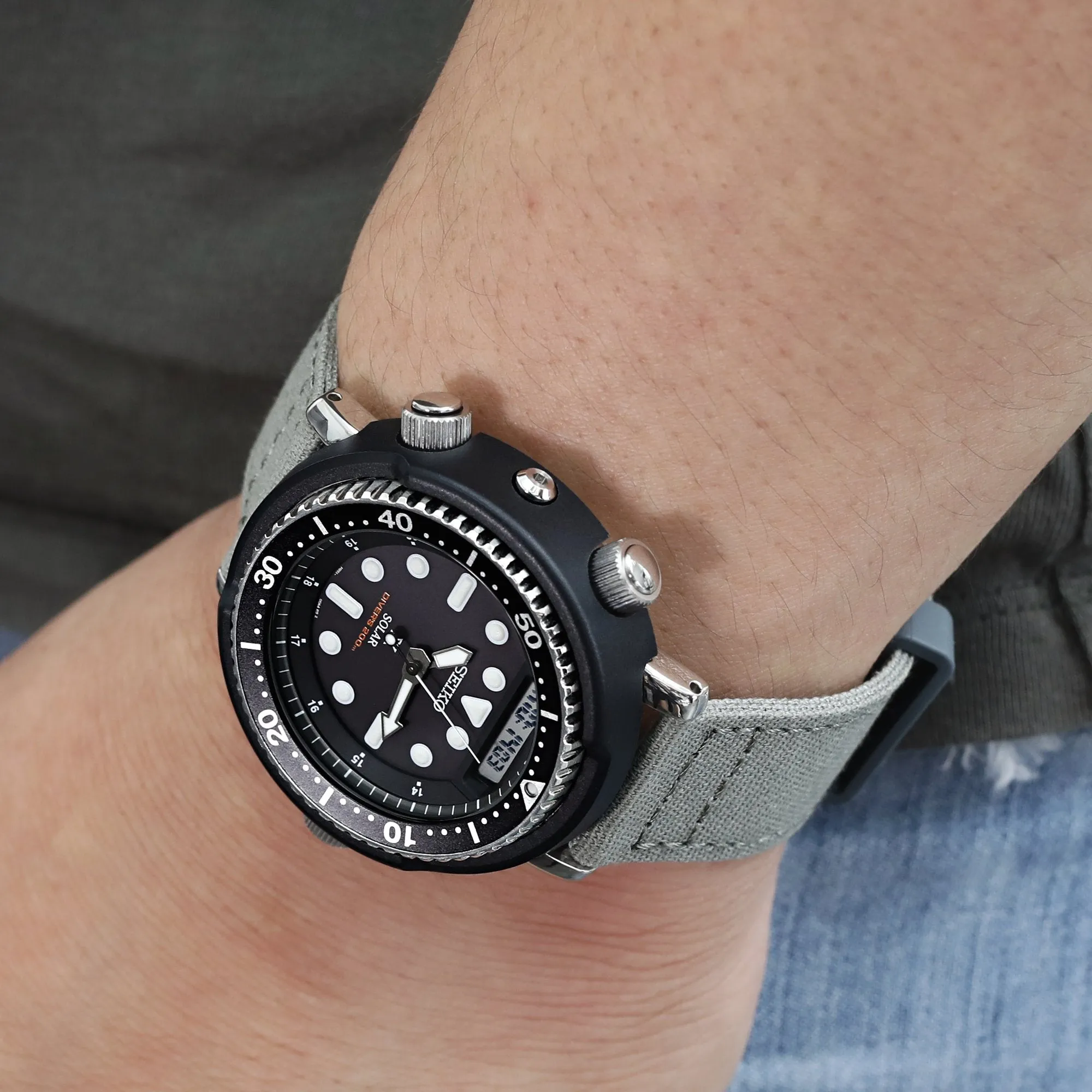 Green Quick Release Canvas watch strap