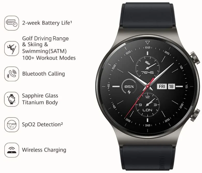 Huawei Smart Watch GT 2 Pro - Night Black