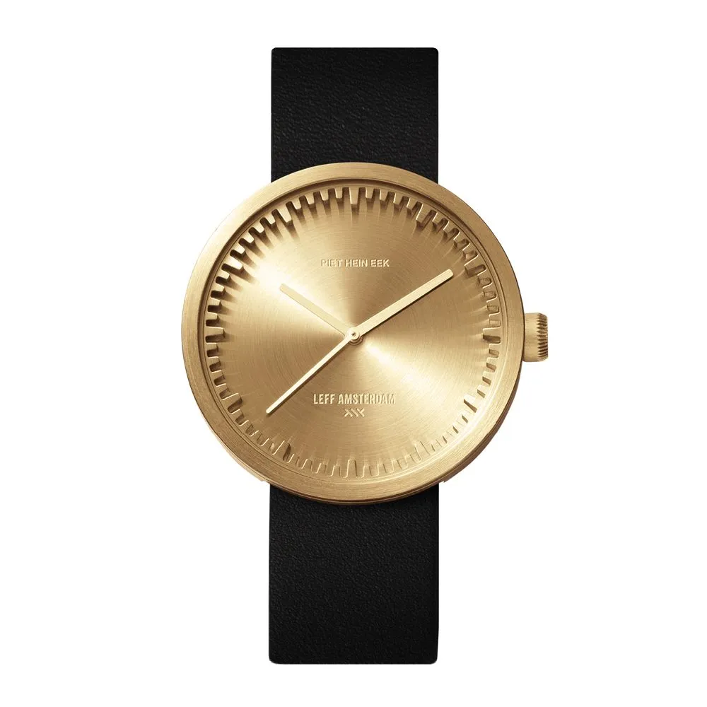 Leff Amsterdam D42 with Leather Strap Tube Watch