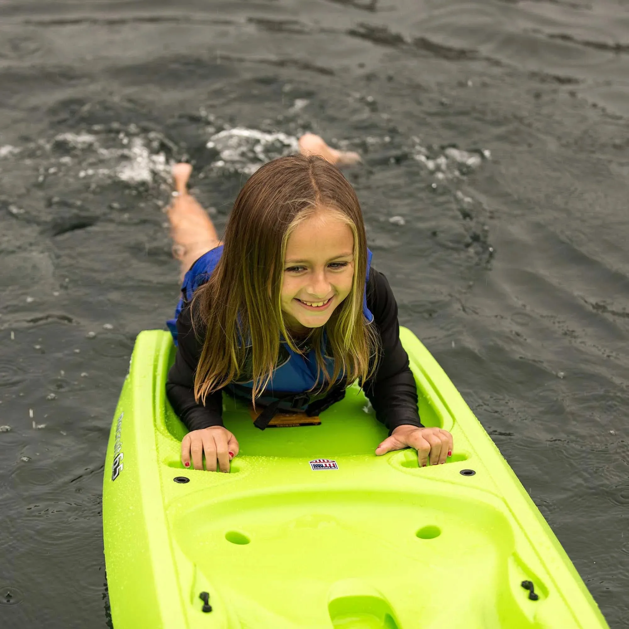 Lifetime Recruit 6.5 ft Youth Sit-on-Top Kayak, Lime Green (90765)