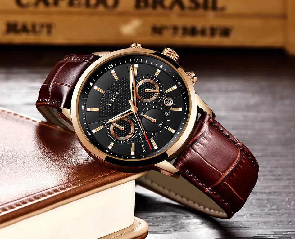 LIGE Luxury Wristwatch