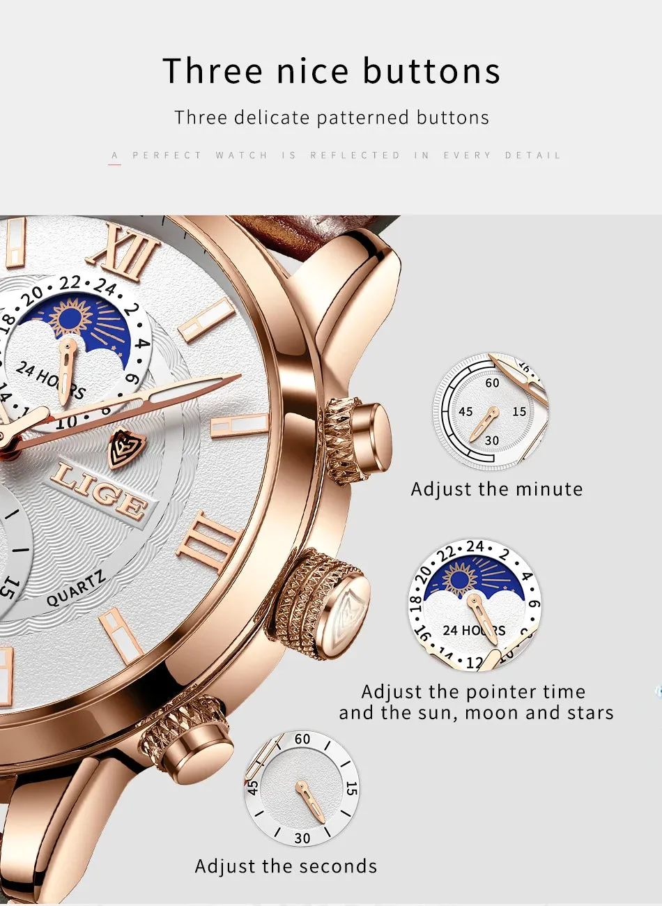 LIGE Luxury Wristwatch