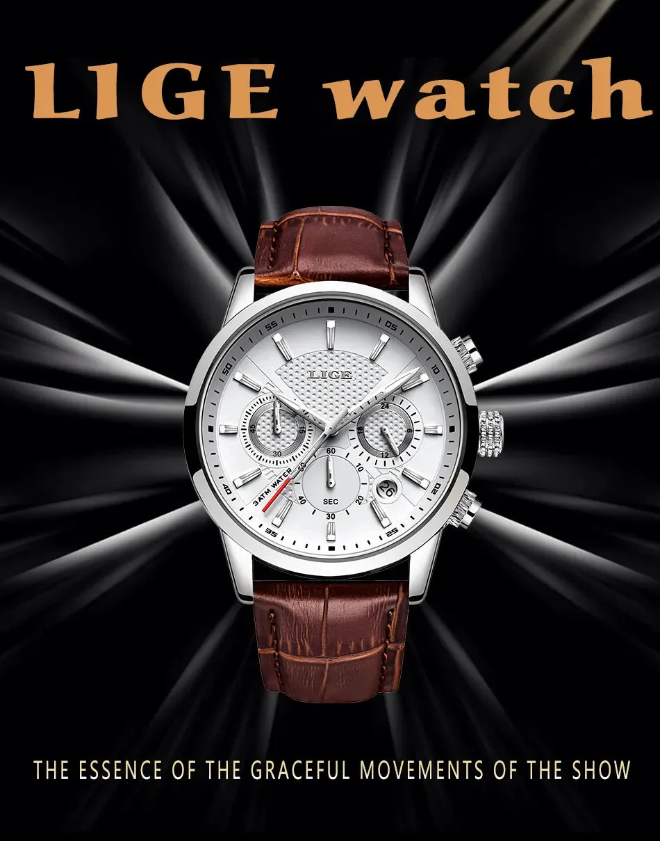 LIGE Luxury Wristwatch