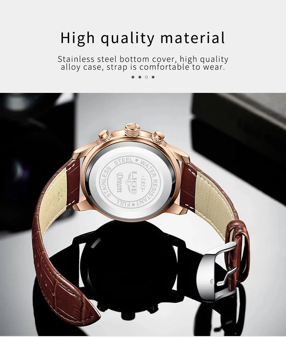 LIGE Luxury Wristwatch